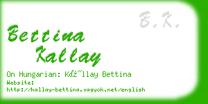 bettina kallay business card